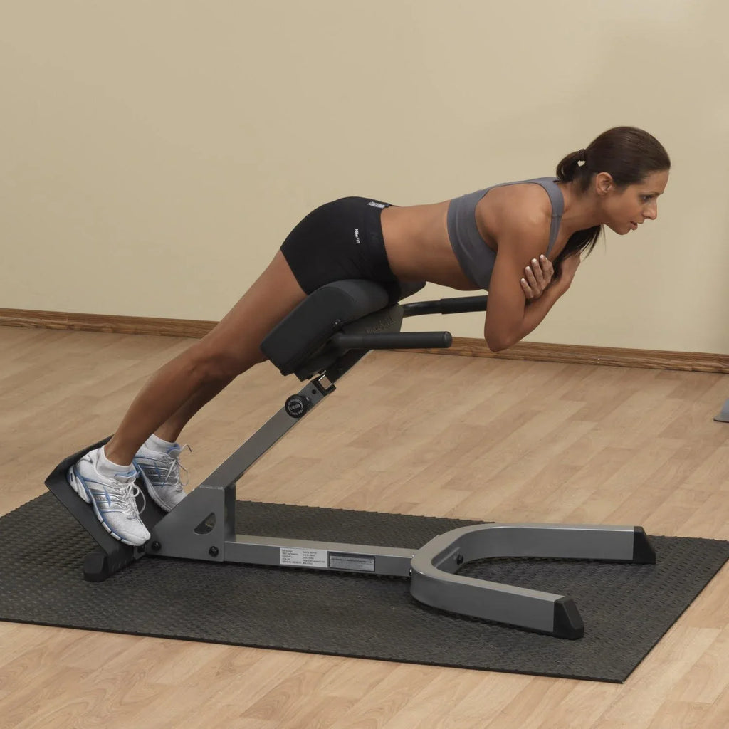 45 Degree Hyperextension Bench - Adjustable Back & Abdominal Exercise Machine With Thick Support Pads For Home And Gym