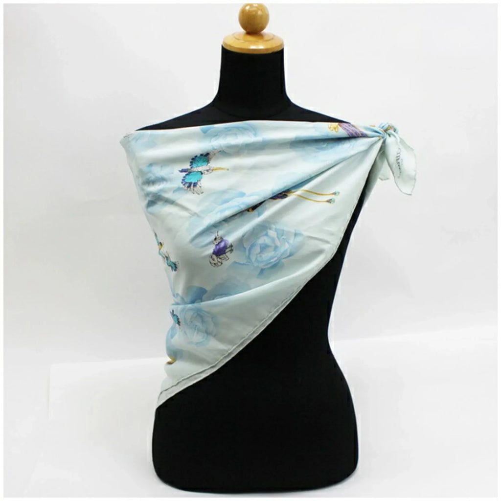 Pre-Owned Cartier silk scarf muffler bird pattern | Ladies (Good)