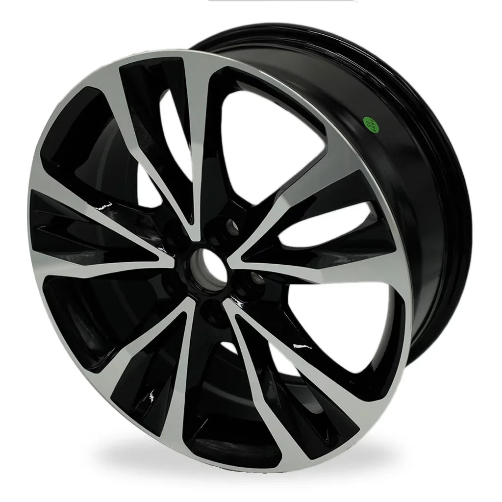 Velospinner 17" x 7" Automotive Rims Brand New Machined Black Wheels for Toyota Corolla 2017, 2018, 2019  Quality Replacement 75208, Set of 4