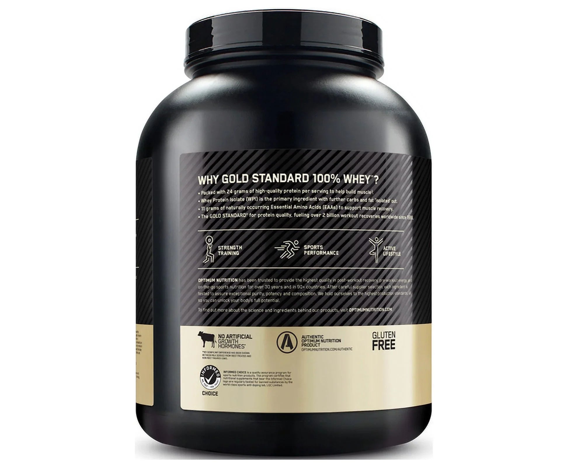 Optimum Nutrition, Gold Standard 100% Whey Protein Powder, Naturally Flavored Vanilla, 4.8 lb, 68 Servings