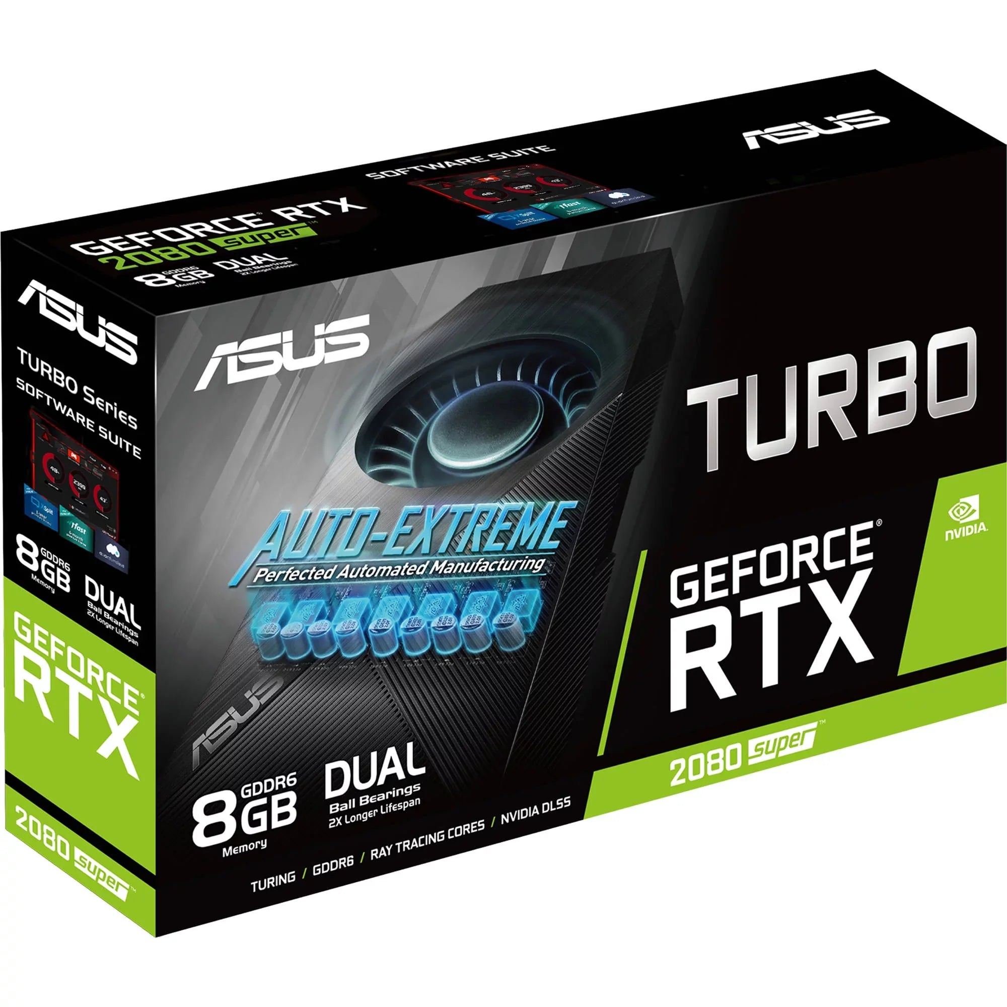 8GB GeForce  2080 Super  Turbo Graphic Cards, Black