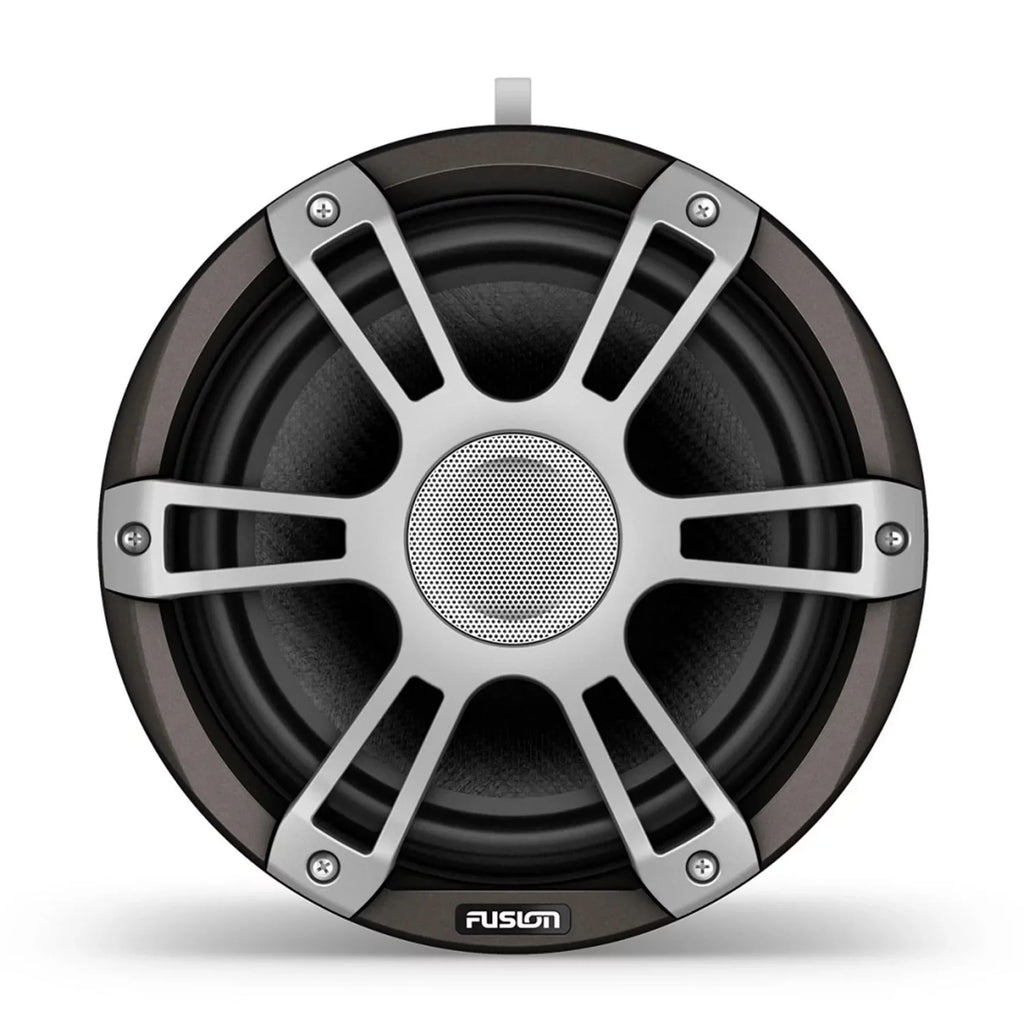 Fusion -FLT883SPG 8.8" Sports Grille Gray  Tower Speakers with - Universal Fixed Mount Brackets, Pair, Fits 1.31"-2.5" Bars
