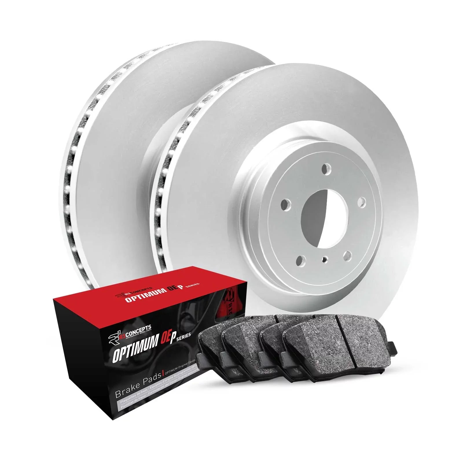 R1 Concepts Wjuh1 31097 R1 Brake Rotors Carbon Coated W/ Optimum Oe Pads & Hdw Fits select: 2017-2022  X1, 2016  X1 XDRIVE28I
