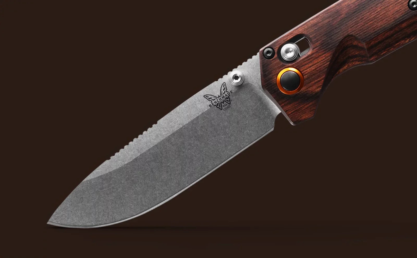Benchmade Grizzly Creek 15062 Stabilized Wood 3.49" -S30V Stainless Folding Pocket Knife