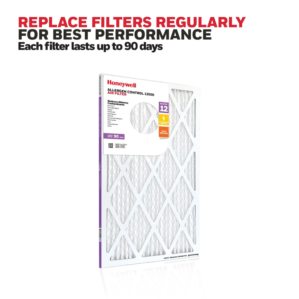 Honeywell 12x20x1  12 Pleated  Furnace Air Filter -12 Pack