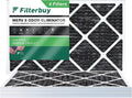 Filterbuy 16x24x1  8 Odor Eliminator Pleated   Furnace Air Filters with Activated Carbon (4-Pack)