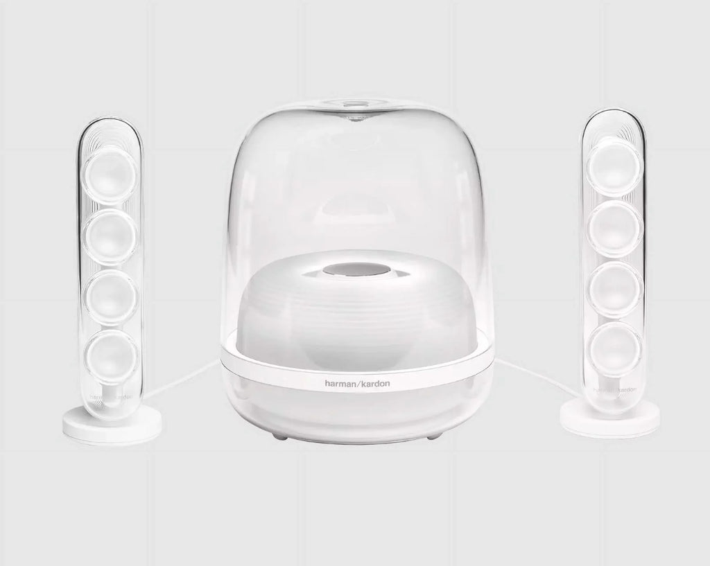 Restored Harman Kardon HKSOUNDSTICK4WAM-Z SoundSticks 4 Bluetooth Wireless 2.1 Speaker System, White - Certified Refurbished