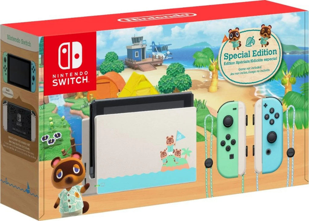 2020 New Nintendo Switch Animal Crossing: New Horizons Edition Bundle with Luigi's Mansion 3  Game Disc and Mytrix  Tempered Glass Screen Protector - 2020 New Limited Console!