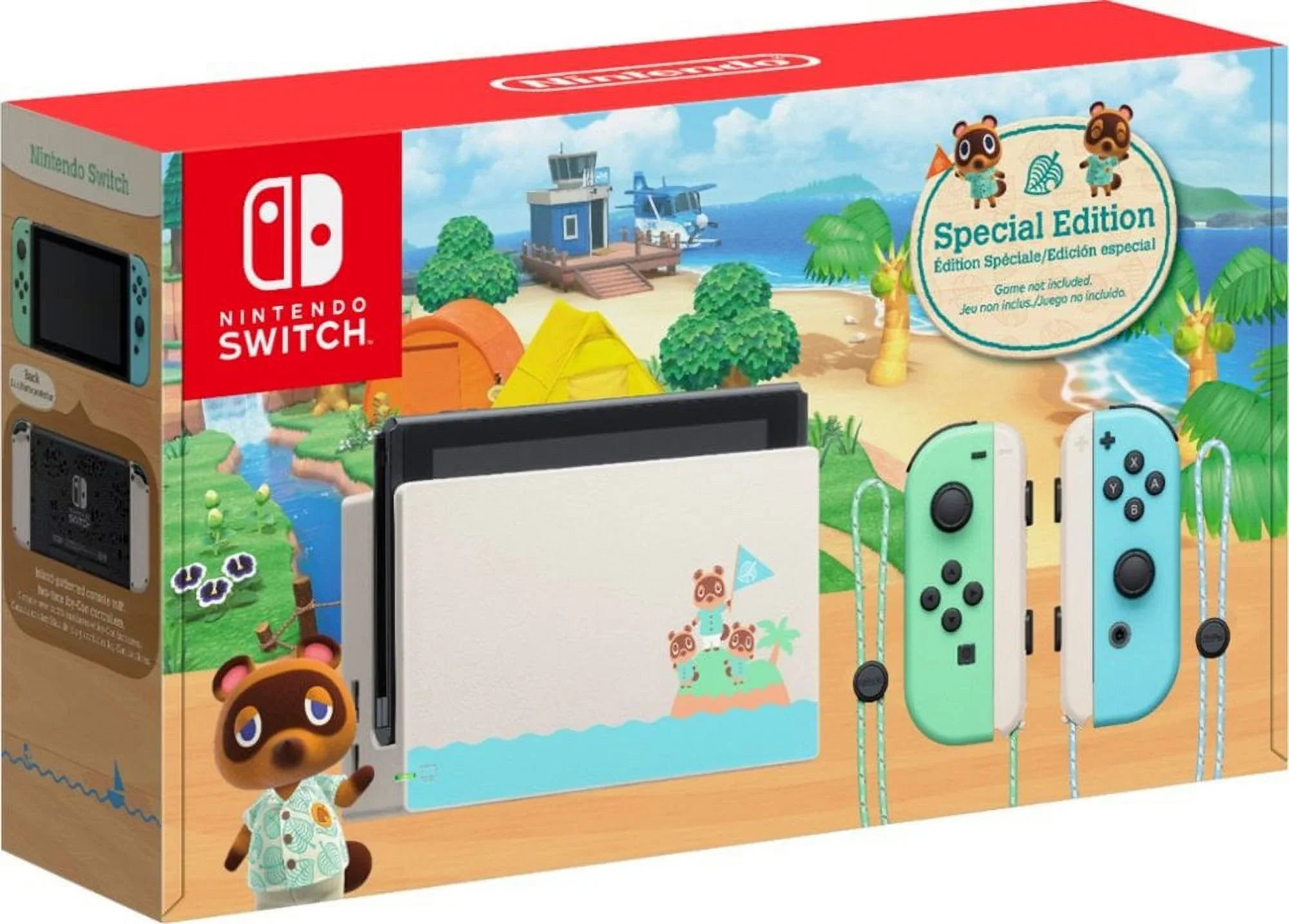 2020 New Nintendo Switch Animal Crossing: New Horizons Edition Bundle with Luigi's Mansion 3  Game Disc and Mytrix  Tempered Glass Screen Protector - 2020 New Limited Console!
