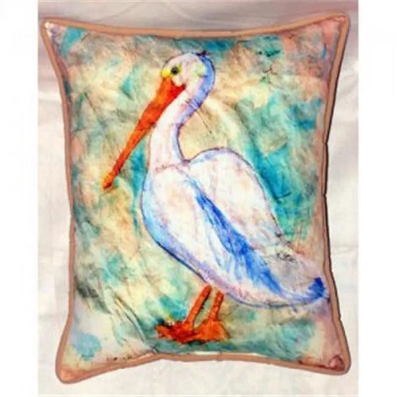 Betsy Drake HJ948 Pelican on Rice Indoor & Outdoor Throw Pillow- 16 x 20 in.