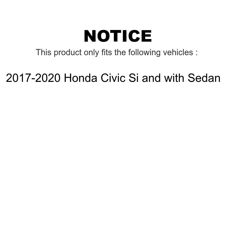 Transit Auto - Front Rear Ceramic Pads And Coated Disc Brake Rotors Kit For 2017-2020 Honda Civic Si with Sedan -102879