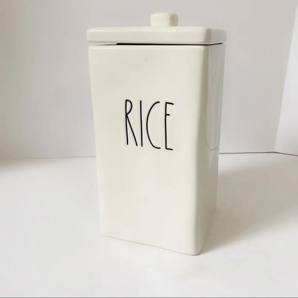 Rae Dunn Ceramic Canister    Letter Ceramic Square Canister with Lid