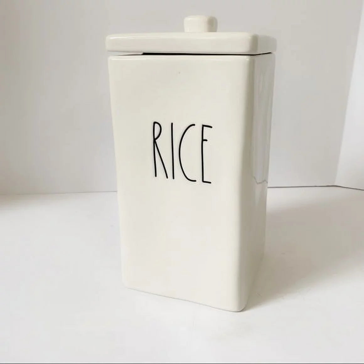 Rae Dunn Ceramic Canister    Letter Ceramic Square Canister with Lid