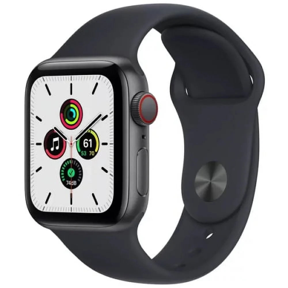 Pre-Owned Apple Watch  40mm  + Cellular Unlocked - Space Gray Aluminum Case - Black Sport Band (2020) - Fair