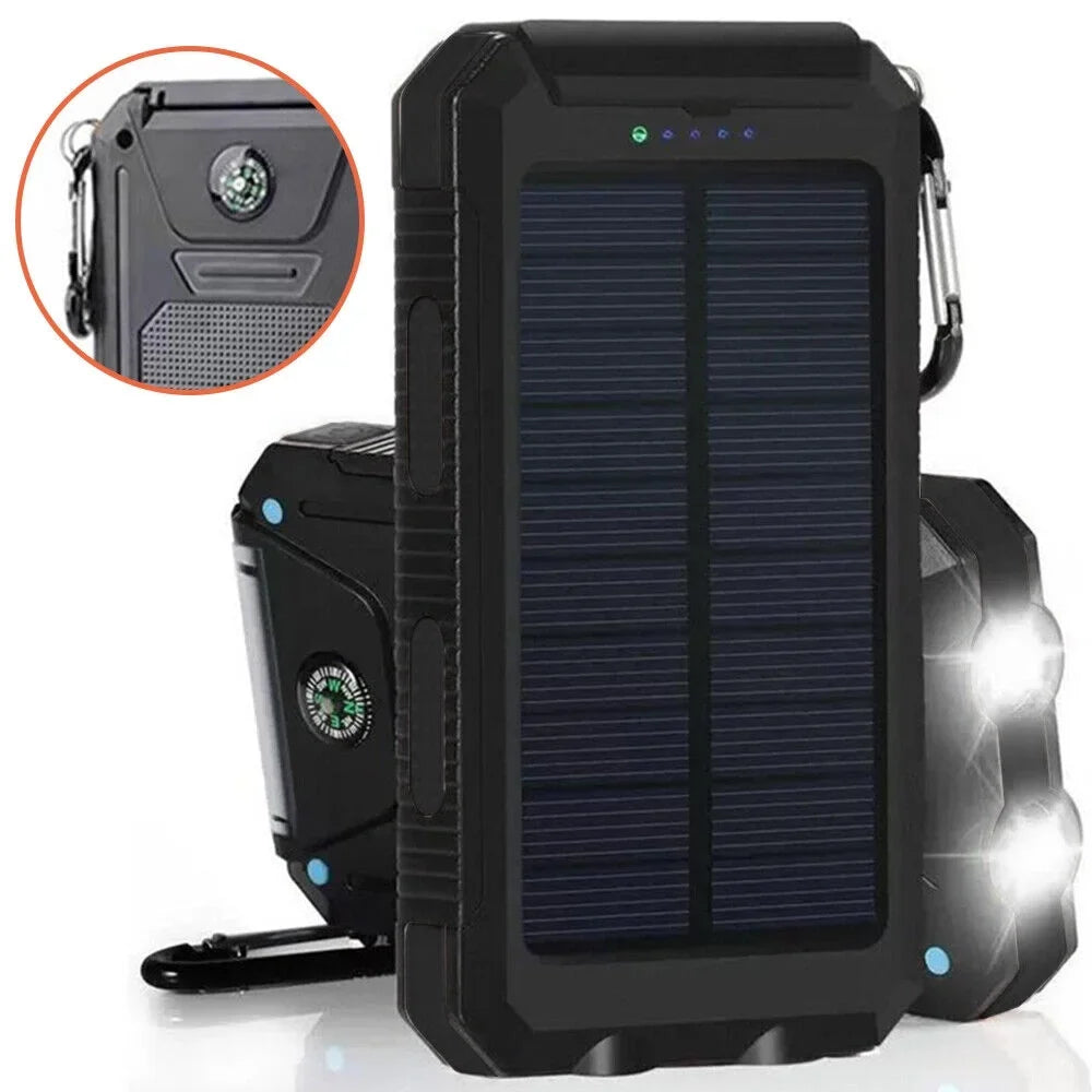 2023 Waterproof Solar Power Bank 9000000mAh Portable External Battery Charger