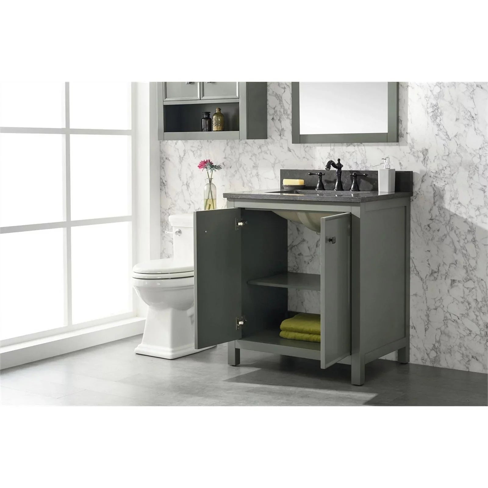 Legion Furniture 30" Contemporary /Veneer Wood Sink Vanity Cabinet - Green