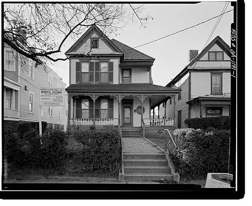 Historic Framed Print, Martin Luther King Jr. Birth Home, 501 Auburn Avenue, Atlanta, Fulton County, , 17-7/8" x 21-7/8"