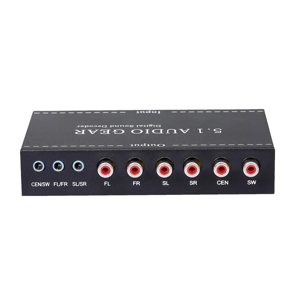 Nk-A6L 5.1 Audio Gear Digital Sound Decoder Audio Converter 3.5Mm Audio Output Support for Dolby Digital Ac-3 Dts Plug