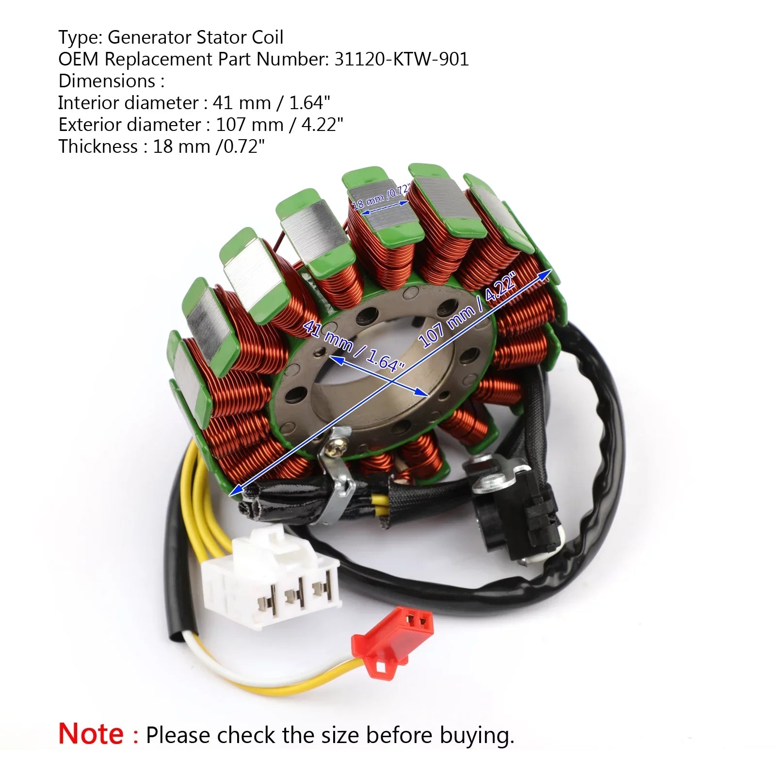 Generator Stator Coil For Honda SH300 NF02 2007-2010 SH300R 2008 2009 2010