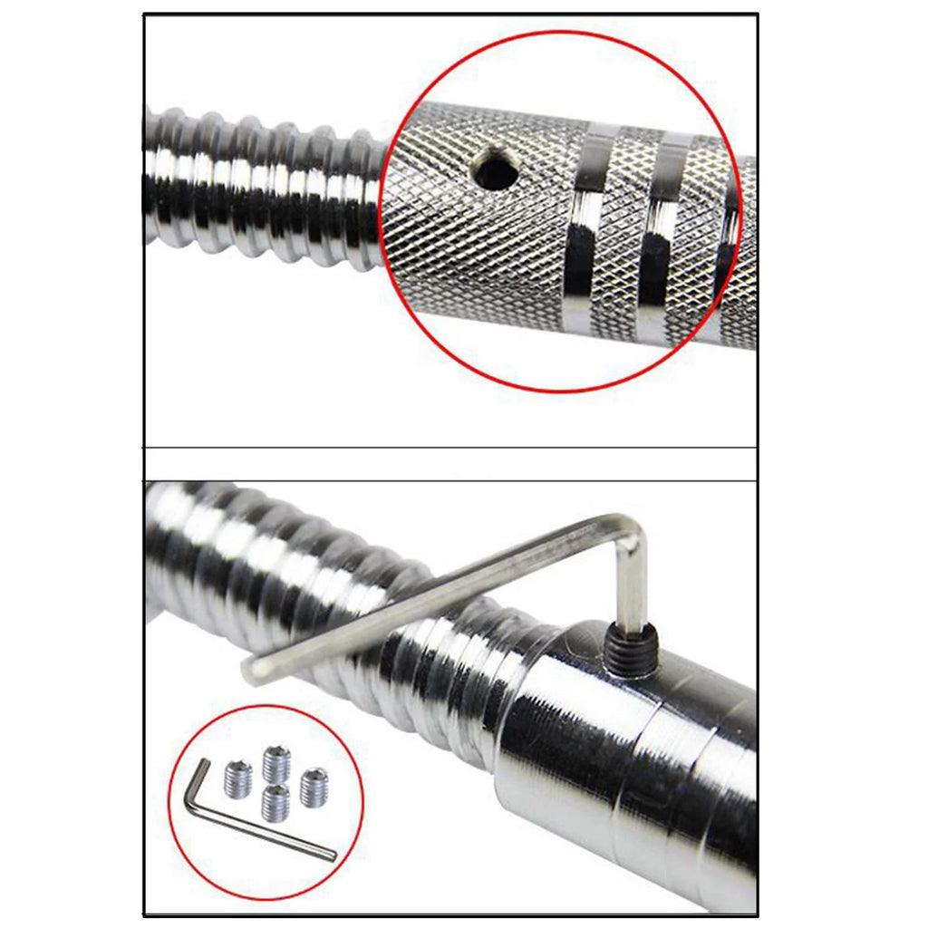 Dumbbell Extension Bar Rod Extender Pole Joiner Coupler for 25~28mm 40cm