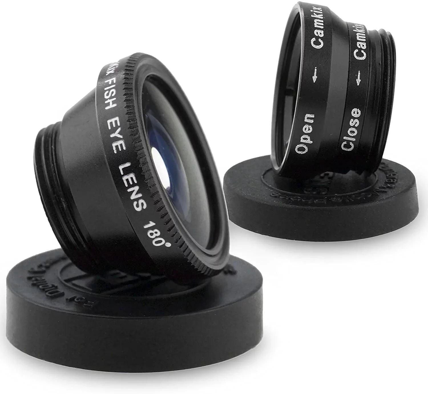 Universal 3 in 1 Cell Phone Camera Lens Kit for Smartphones Including - Fish Eye Lens / 2 in 1 Macro Lens & Wide Angle