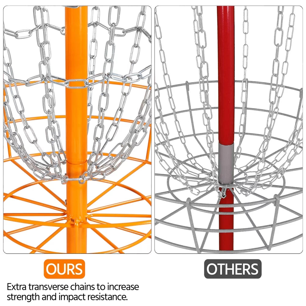 SmileMart 12-Chain Disc Golf Goal Target Practice, Orange