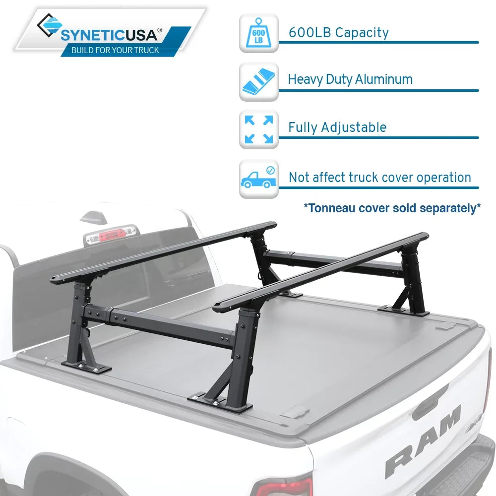 Syneticusa Overhaul  Adjustable Height Heavy Duty Truck Bed Ladder Rack