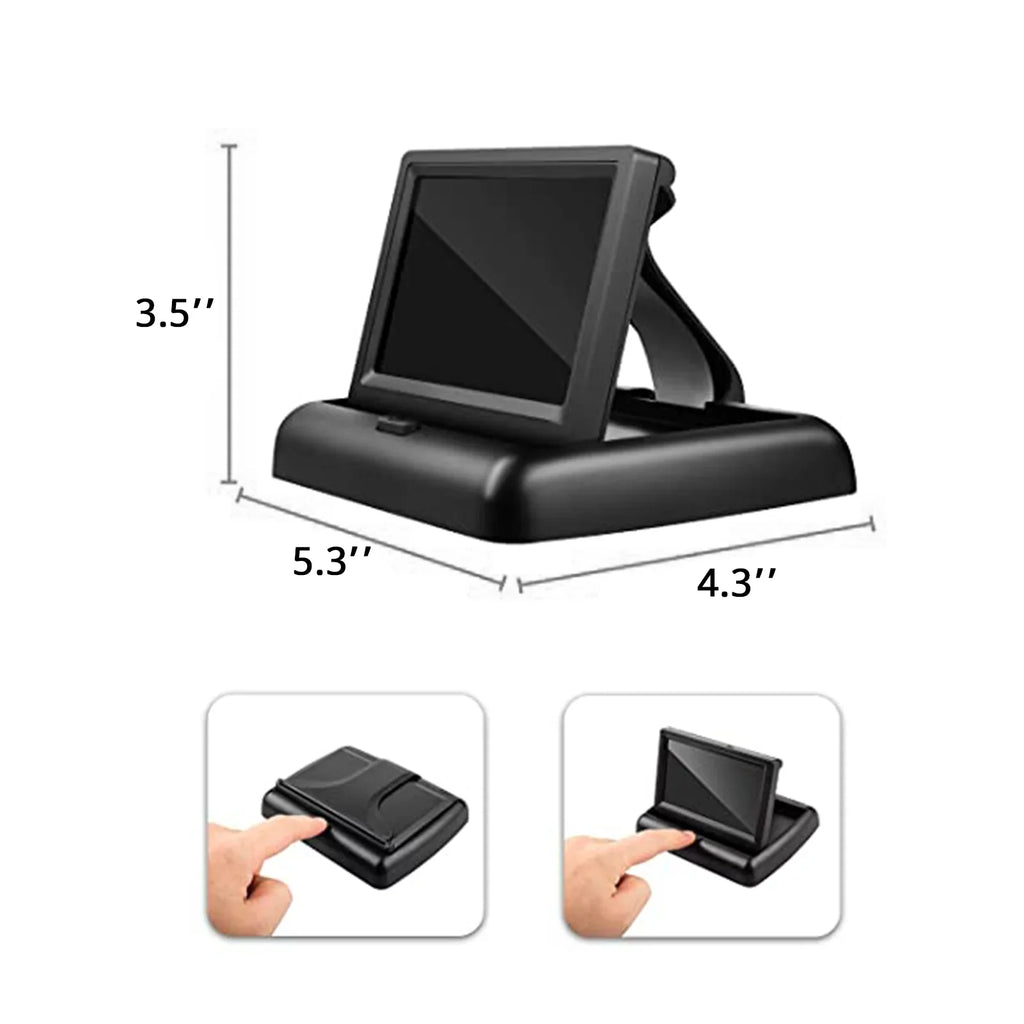 Car 4.3'' Car Monitor with Infrared Night Vision Plug and Play View Infant in Rear Facing Seat with Wide Crystal Clear View Easily to Observe The 's Every Move