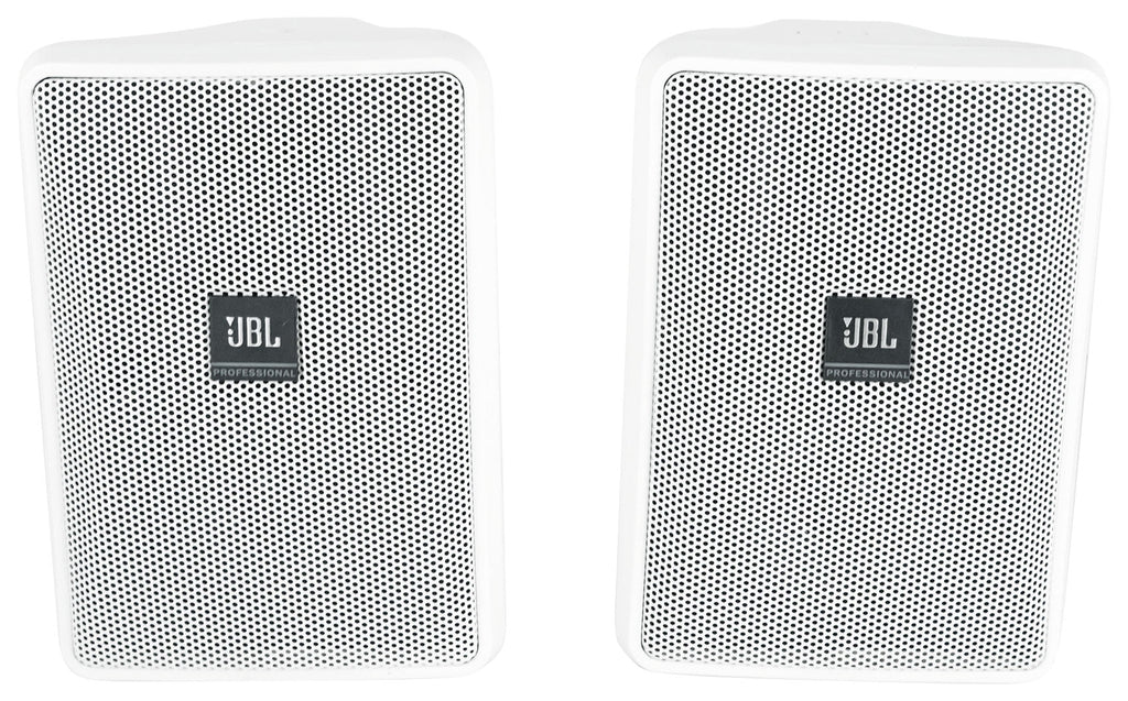 (10)  Control 23-1 White 3" Indoor/Outdoor 70v Commercial Wall Speakers + Amp