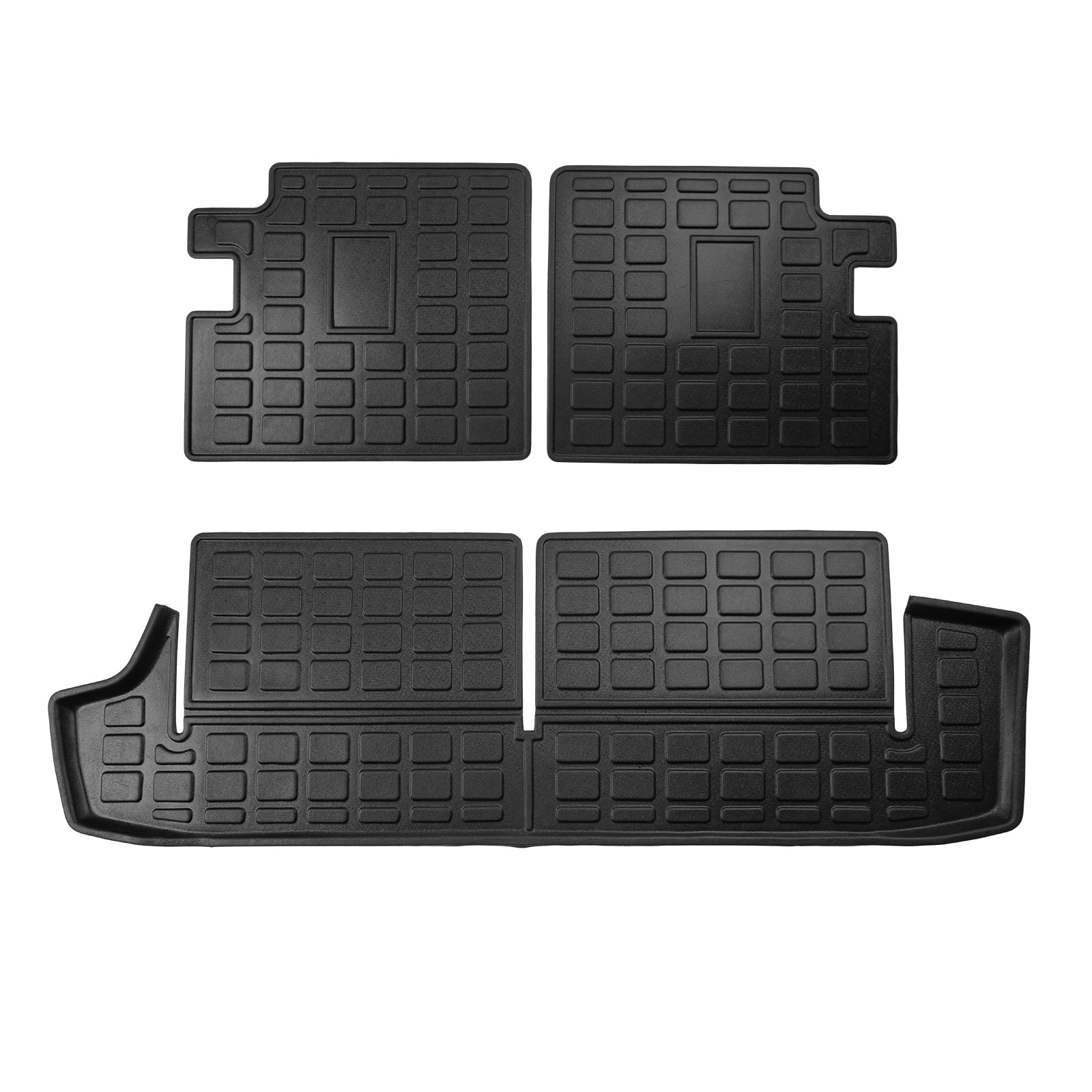 Fit 2010-2023 Toyota 4Runner 7 Seats Trunk Mat Cargo Liner Accessories (3rd Row Backrest Mats+Trunk Mat)