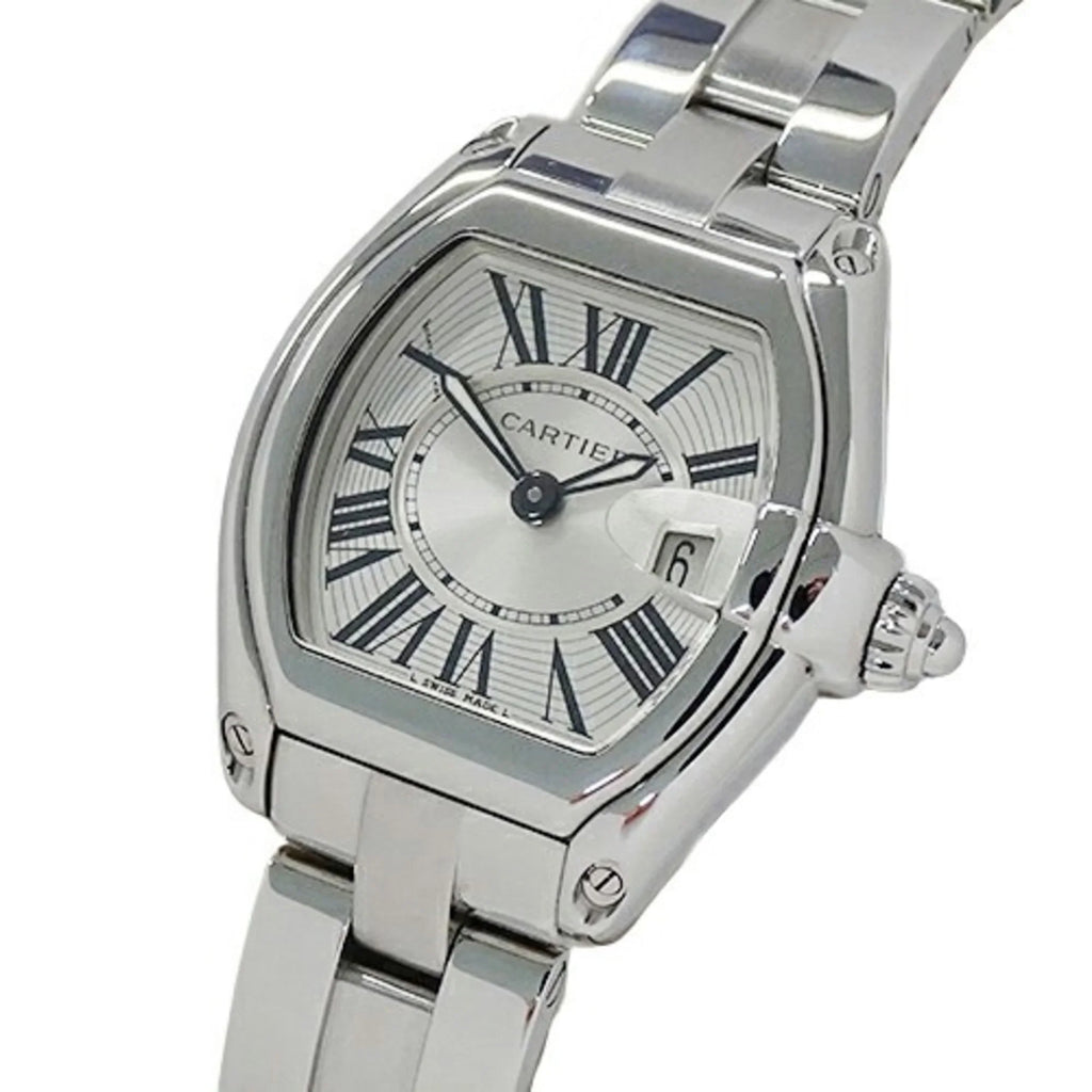 Pre-Owned Cartier Watch Ladies Roadster  Date Quartz Stainless Steel  W62016V3 Silver Polished (Fair)