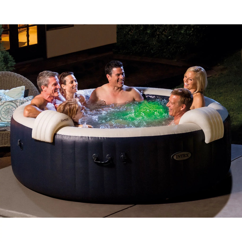 Intex PureSpa Plus Inflatable Bubble Jet Spa & Replacement Filters (6 Pack)