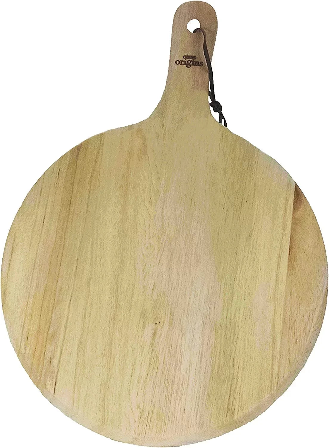 Italian Origins Round Pizza Peel, Wood, 13 by 21-Inch