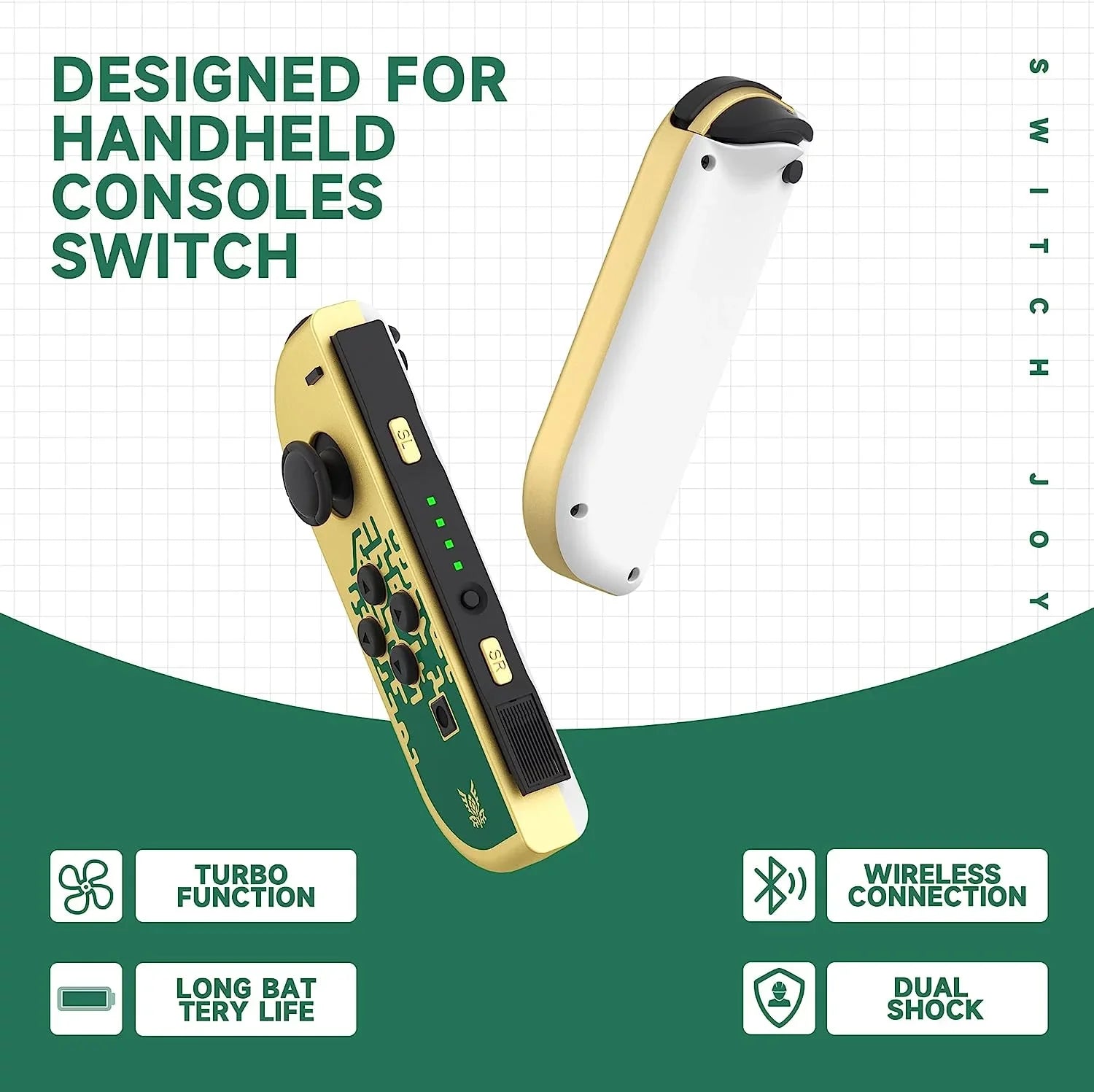 Joycons Controller for Nintendo Switch, Replacement for Wireless Left & Right Switch Controllers with Dual Vibration/Motion Control/Wake-up/Screenshot