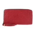 Pre-Owned   Louis Vuitton Zippy Wallet Long M60737 Monogram Implant Cerise Zip Around Round Zipper (Good)