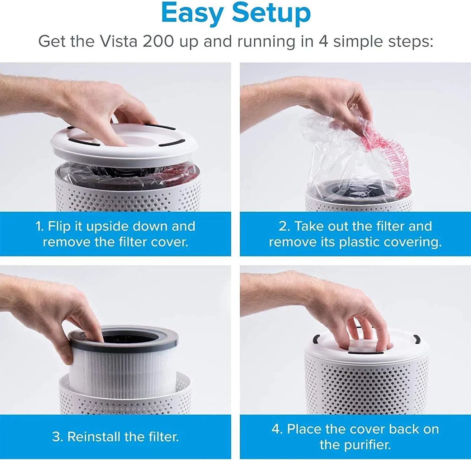 Levoit Air Purifier Replacement Filter Vista 200-, Genuine, 2 Pack
