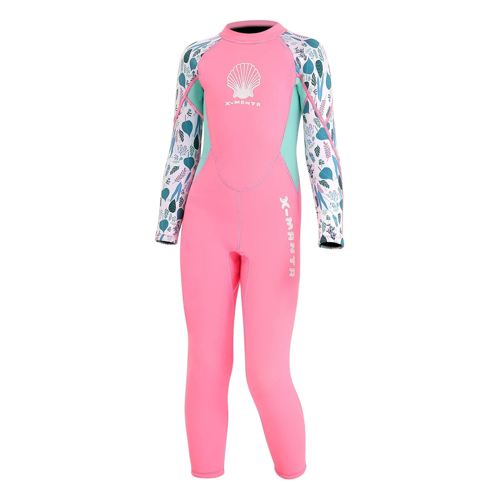X- Wetsuit for Girls - Quick Dry One Piece Surf Suit - Long Sleeve Diving Swimsuit with Back Zipper