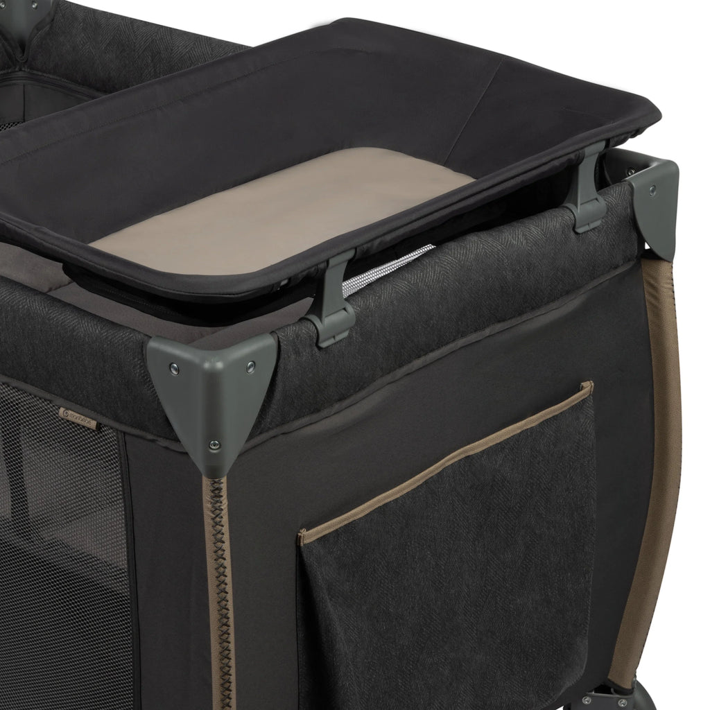 Monbebe Play Yard with Full Size Rocking Bassinet, Castle Point