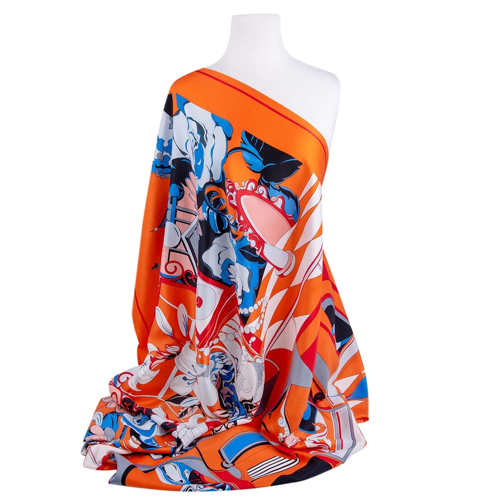 Evening Shawl and Wrap for Women Illusion Silk Shawl 51x51'' (130 * 130 cm) Travel Scarf Tops Fashion Shawl for Wedding