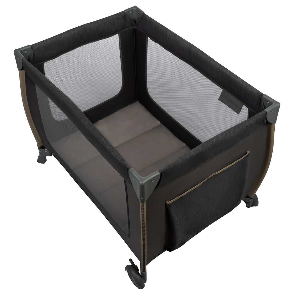 Monbebe Play Yard with Full Size Rocking Bassinet, Castle Point