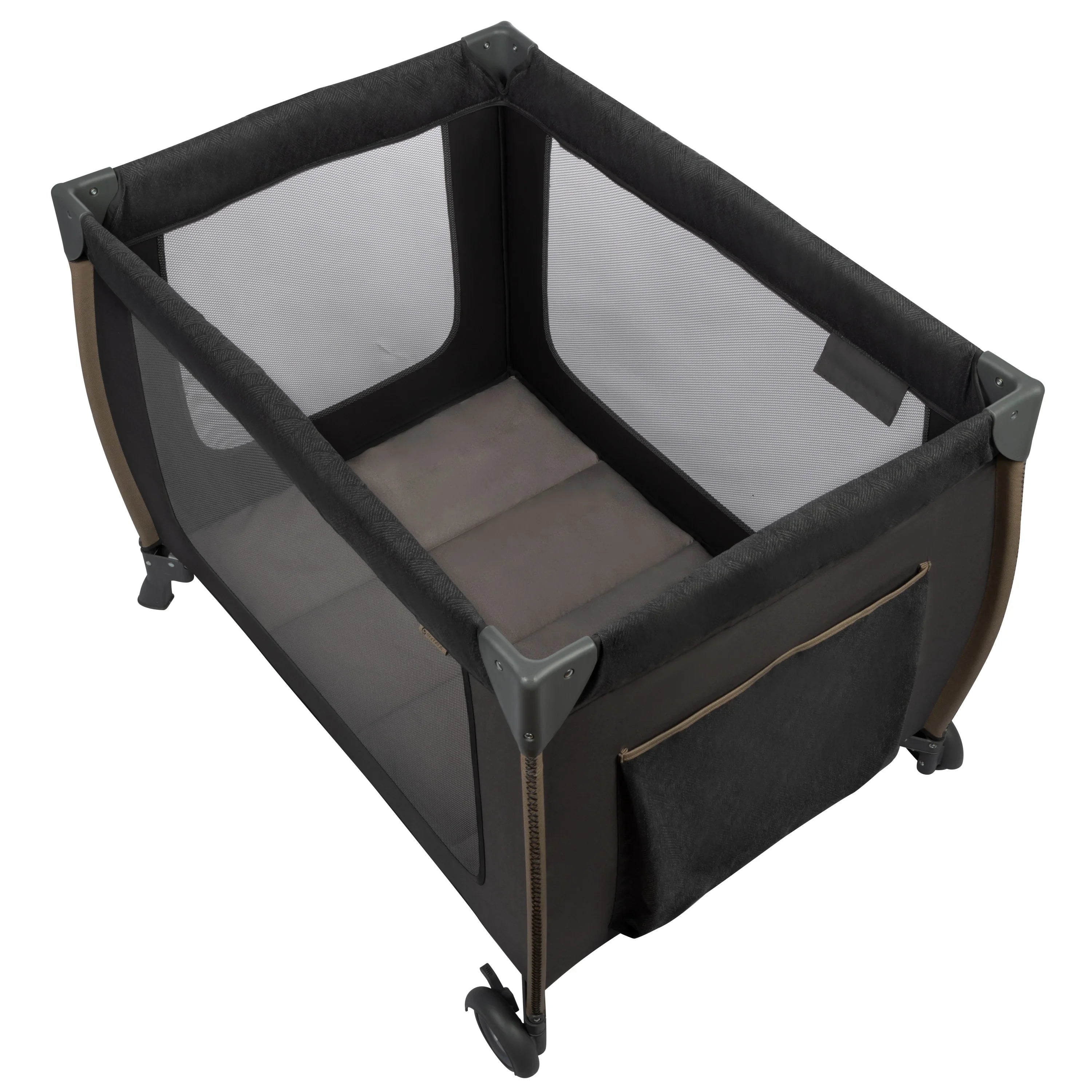 Monbebe Play Yard with Full Size Rocking Bassinet, Castle Point