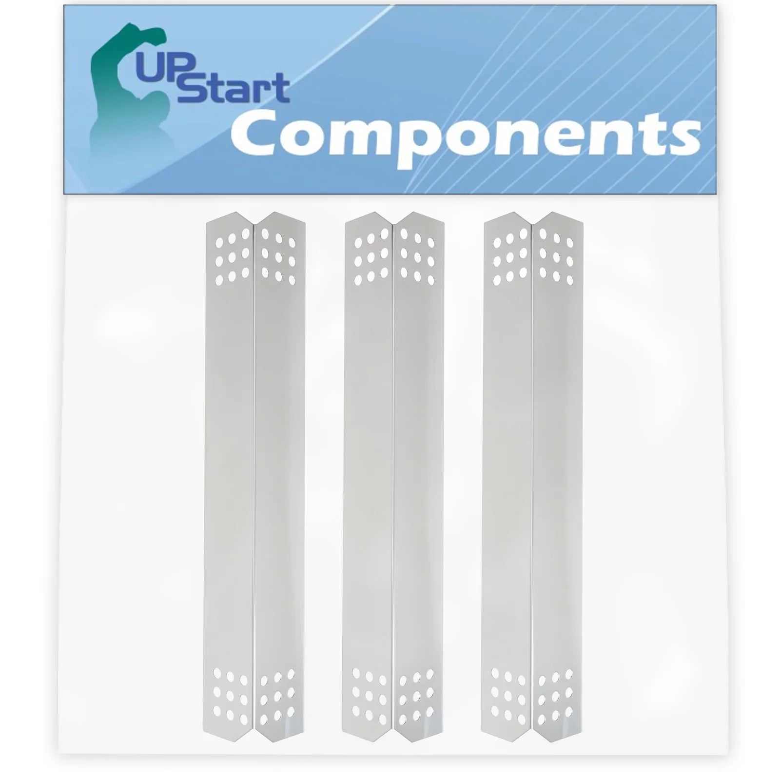 3-Pack  Grill Heat Shield Plate Tent Replacement Parts for Kitchenaid 720-0733 - Old - Compatible Barbeque Stainless Steel Flame Tamer, Flavorizer Bar, Vaporizer Bar, Burner Cover 16 1/8"