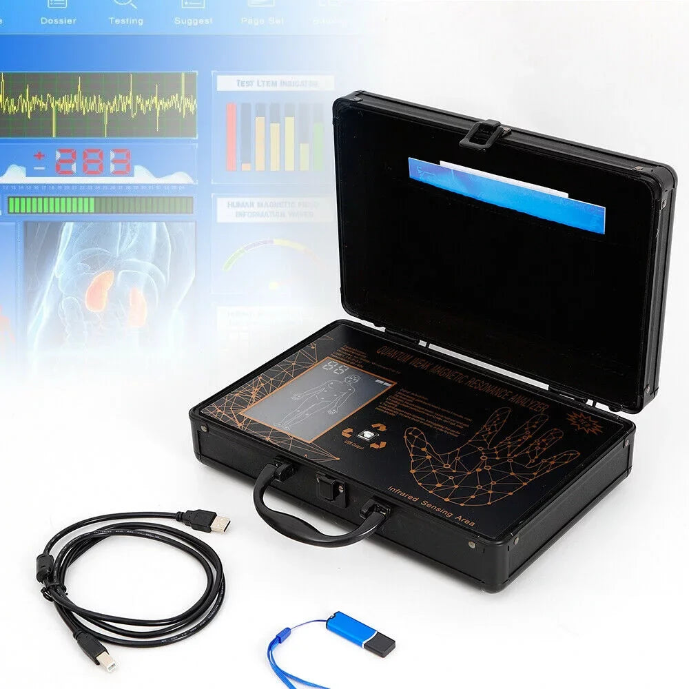 TOOL1SHOoo 6TH 4.7.0 Hand Touch Quantum Magnetic Resonance Body Analyzer  Body Health Analyzer Black