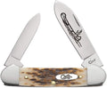 Case Amber Bone  Canoe Pocket Knife