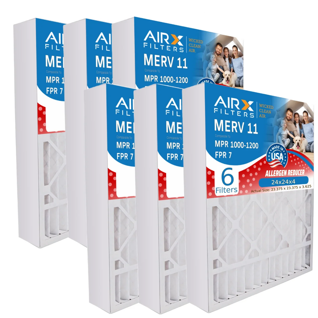 24x24x4 Air Filter  13 Comparable to  1500 - 2200 &  9 Electrostatic Pleated Air Conditioner Filter 6 Pack   Premium  Made 24x24x4 Furnace Filters by     .