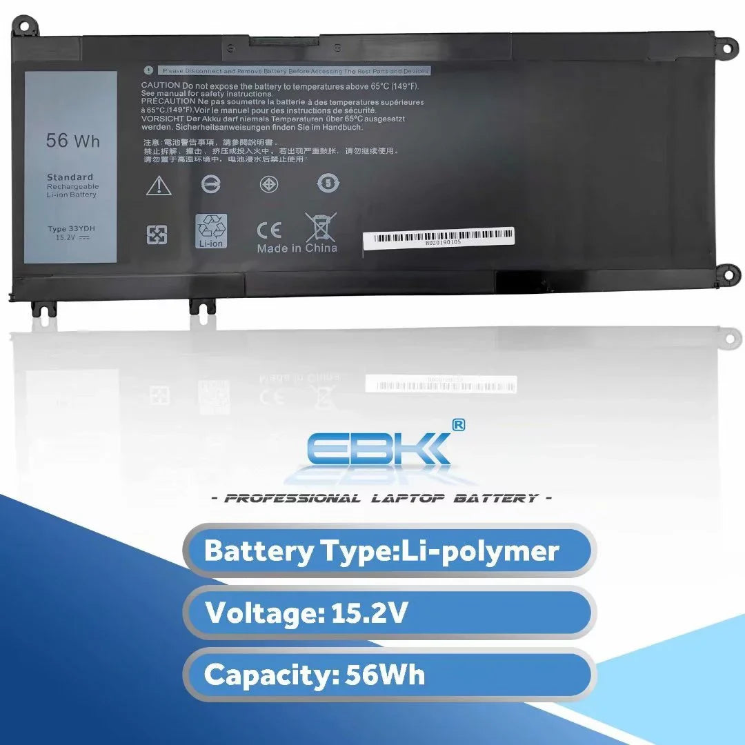 33YDH 033YDH Battery For Dell Inspiron 15 7577,Latitude 13 3380,Latitude 3480,Latitude 3580 DNCWSCB6106B