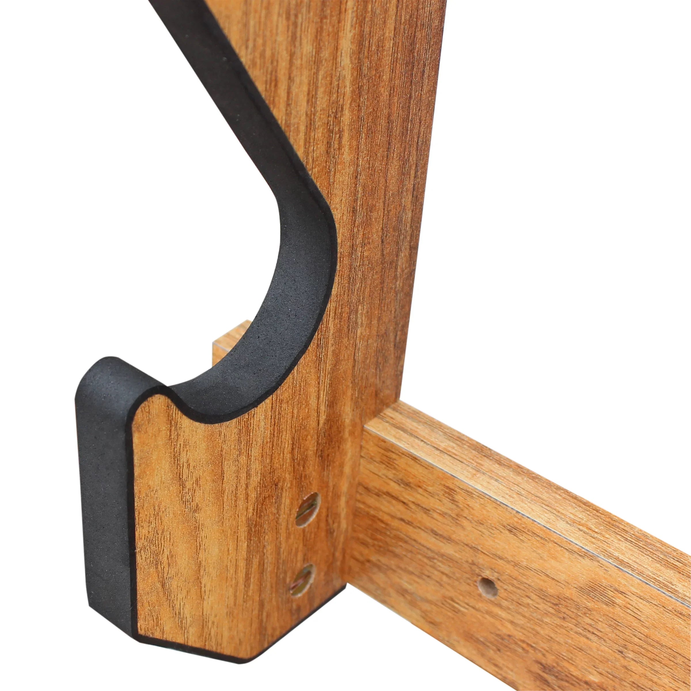 Rush Creek Creations Indoor 3 Rifle/Shotgun Wall Storage Display Rack American Cherry Finish - Convenient Easy Assembly