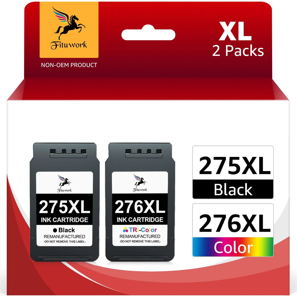 275XL Ink Cartridges Replacement for Canon Ink 275 and 276 for  TS3520 TS3522 TS3500 TR4720 TR4700 Printers(Black and Color, 2 Pack)