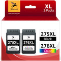 275XL Ink Cartridges Replacement for Canon Ink 275 and 276 for  TS3520 TS3522 TS3500 TR4720 TR4700 Printers(Black and Color, 2 Pack)