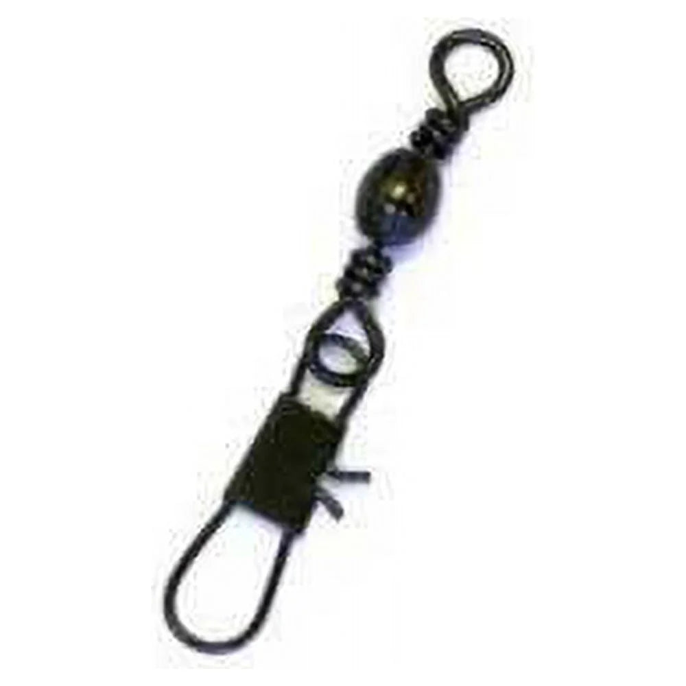 Eagle Claw 01132-003 Barrel Swivel Sz3 W/Interlock Snap Black 12Pk